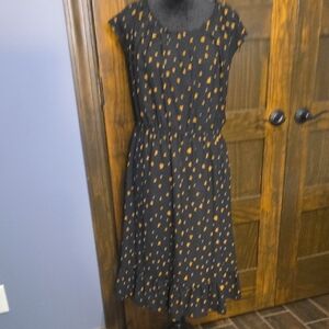 LC Lauren Conrad Black Dress with Gold Hearts